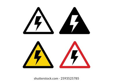 Energy Warning Sticker Vector, electricity warning, warning label, high voltage, danger sign, power danger