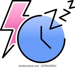 Energy Waste Icon threat sustainability illustration