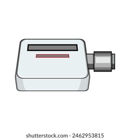 energy water gas meter cartoon. supply pipeline, consumption flow, tank reading energy water gas meter sign. isolated symbol vector illustration