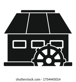 Energy water mill icon. Simple illustration of energy water mill vector icon for web design isolated on white background