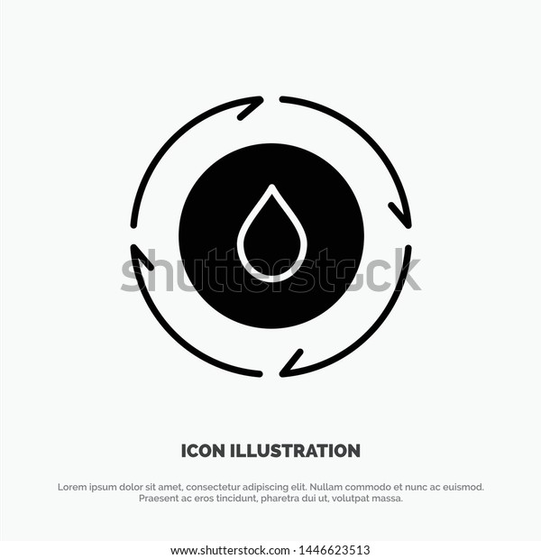 Energy,\
Water, Power, Nature solid Glyph Icon\
vector