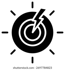 Icono de Web de energía en estilo audaz