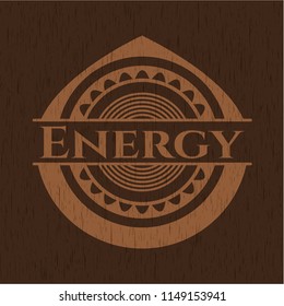 Energy wood emblem. Retro