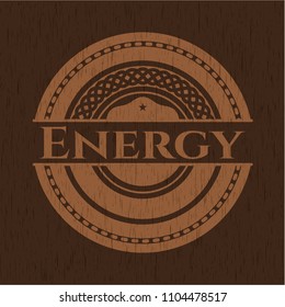 Energy wood emblem. Vintage.