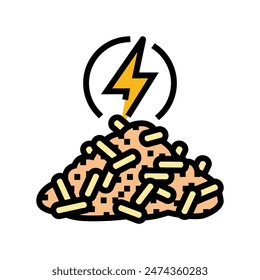 energy wood pellets color icon vector. energy wood pellets sign. isolated symbol illustration