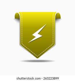 Energy Yellow Vector Icon Design