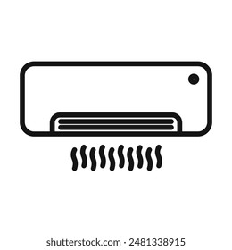 Energy-Efficient Air Conditioner Icon for Smart Homes