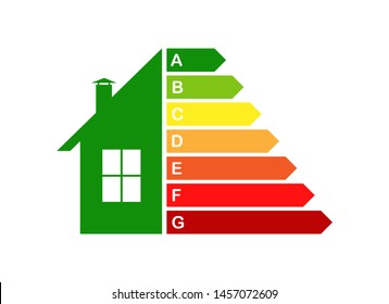 Energy-efficient house, the concept of energy efficiency of housing.