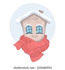 energieeffizientes Hauskonzept, Warmhaus, schönes Winterhaus, Weihnachten