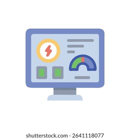 energy-monitor icon vector illustration style