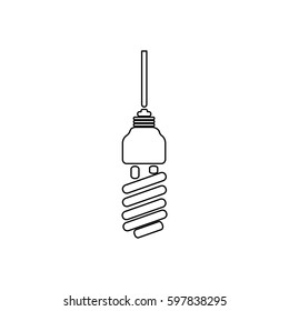 energy-saving light bulbs hanging icon, vector illustration design
