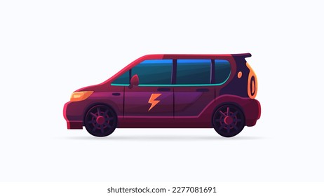 Energy-saving machine on a white background. Vector illustration is great for demonstrating the benefits of using green energy to save the environment and ecology
