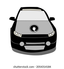 energy-saving and pollution-free electric car icon, electric car vector