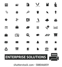 Symbole für Unternehmenslösungen