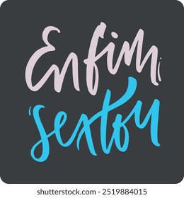 Enfim sextou. Finalmente é sexta-feira em português brasileiro. Mão moderna Lettering. vetor.
