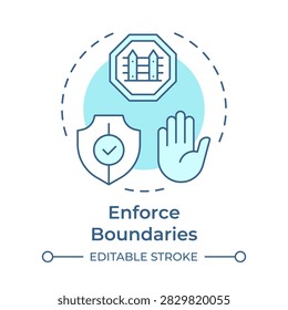 Enforce boundaries soft blue