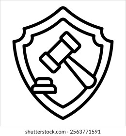 Enforcement Action Icon Element For Design