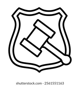 Enforcement Agency Icon Element For Design