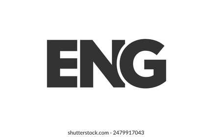 ENG logo design template with strong and modern bold text. Initial based vector logotype featuring simple and minimal typography. Trendy company identity ideal for businesses brand presence.