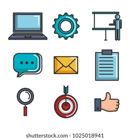 engage business set icons