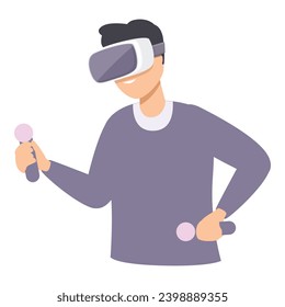 Engage degree computer icon cartoon vector. Instruction online. Glasses device