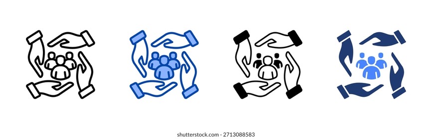 Engage Employee icon set multiple style collection