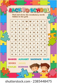 Lernen Sie Englisch in einem lustigen und lehrreichen Wortsuche-Puzzle-Spiel