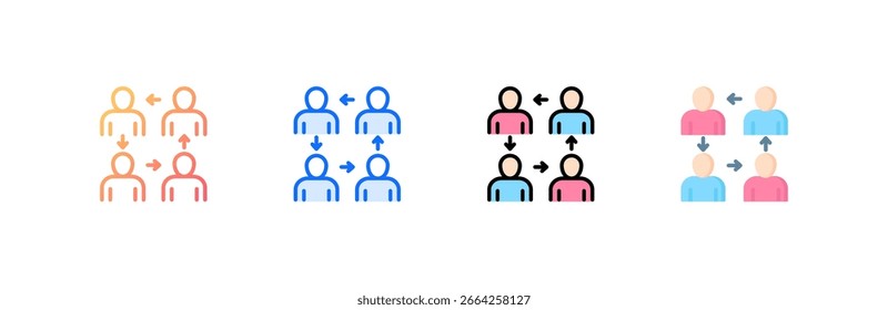 Conjunto de iconos de participación colección de estilos múltiples