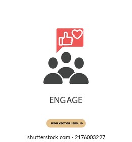 engage icons  symbol vector elements for infographic web