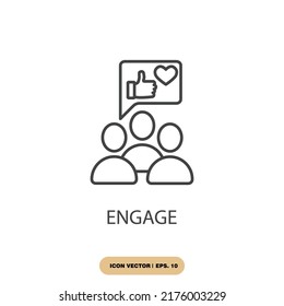 engage icons  symbol vector elements for infographic web