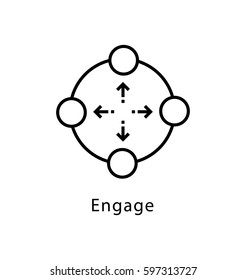 Engage Vector line Icon 