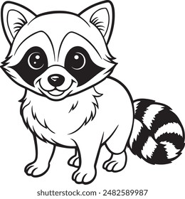 Engage young artists with this free black and white raccoon coloring page! Let their creativity run wild.