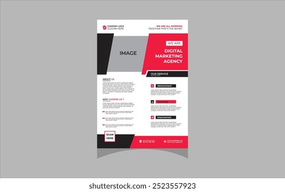 Engage your audience with a sleek, modern flyer design, perfect for promoting events, businesses, or special occasions. Customizable and versatile, this design delivers both style and impact.