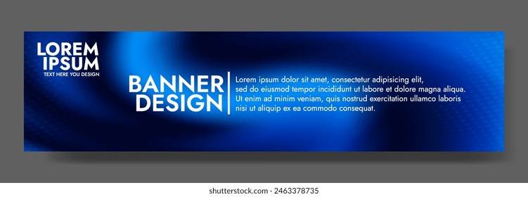 Engage your viewers with the sophisticated abstract mesh blur banner, where serene and pure dark blue create a visually striking impression