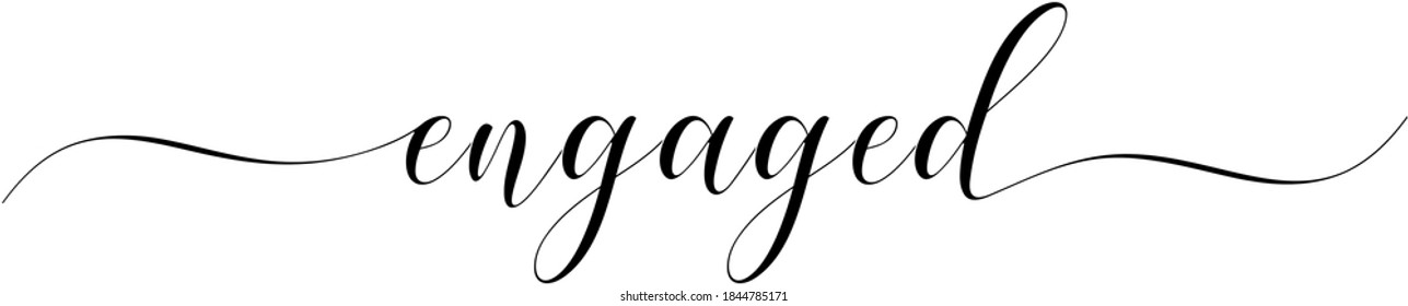 Engaged text vector written with an elegant typography.