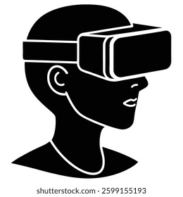 Engaged User Wearing a Virtual Reality Headset for Immersive Experiences
