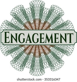 Engagement abstract linear rosette