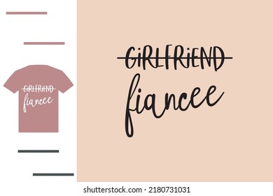 Engagement Announcement T Shirt Design