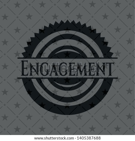 Engagement black badge. Vector Illustration. Detailed.
