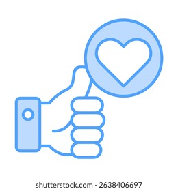 Engagement Blue Icon Element For Design