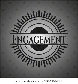   Engagement dark emblem. Retro