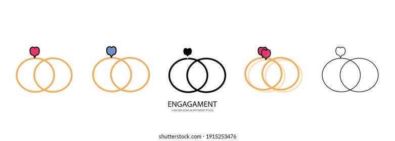 ENGAGEMENT day vector type icon