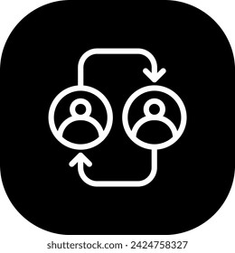Engagement digital marketing icon with black filled line filled line outline style. business, engagement, marketing, concept, communication, people, online. Vector Illustration