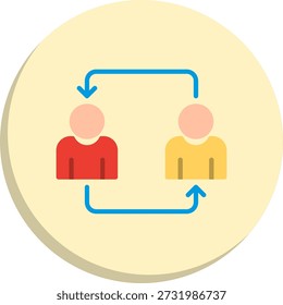 Ícone de estilo de círculo plano de compromisso