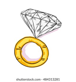 engagement gold ring