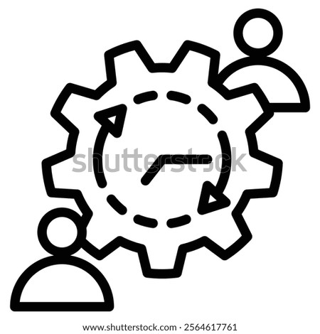 Engagement History icon line vector illustration