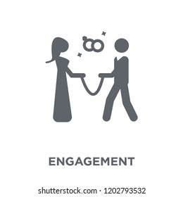 Engagement icon. Engagement design concept from Wedding and love collection. Simple element vector illustration on white background.