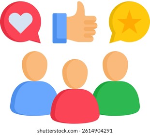 Engagement Icon Flat Vector Illustration