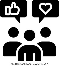 Engagement Icon Glyph Vector Illustration