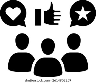 Engagement Icon Glyph Vector Illustration